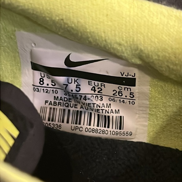 Nike Free 3.0 Shoes Sneakers 354574 003 black volt Men’s Size 8.5 - Picture 13 of 15